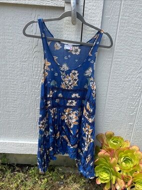Free People Blue Floral Slip Dress